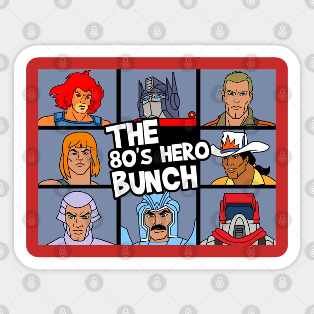80s Hero Bunch Sticker by nickbeta